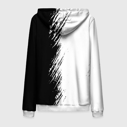 Мужская толстовка на молнии Кролик 2023 в рамочке: по-вертикали / 3D-Белый – фото 2