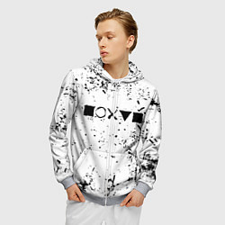 Толстовка 3D на молнии мужская Безразличие, цвет: 3D-меланж — фото 2