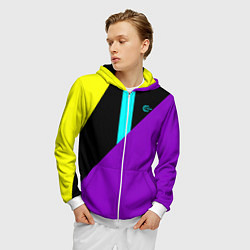 Толстовка 3D на молнии мужская FIRM прямиком из 80х, цвет: 3D-белый — фото 2