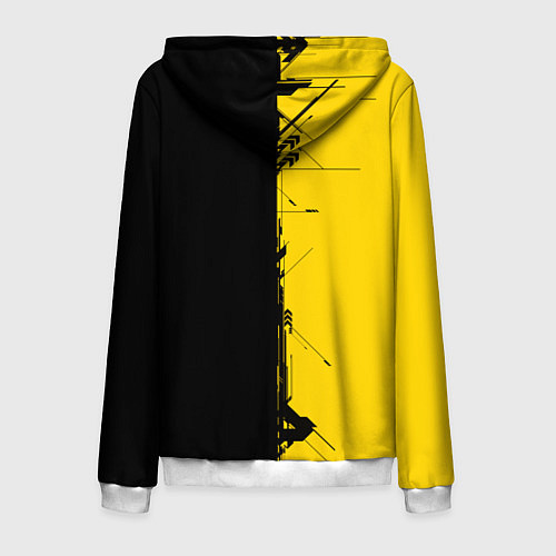 Мужская толстовка на молнии Arasaka corporation / 3D-Белый – фото 2