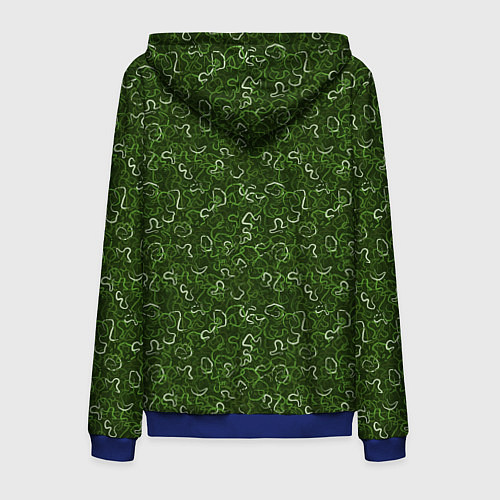 Мужская толстовка на молнии Милитари лента / 3D-Синий – фото 2