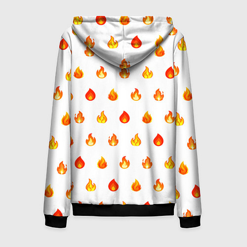 Мужская толстовка на молнии Мерцающие искры на светлом / 3D-Черный – фото 2