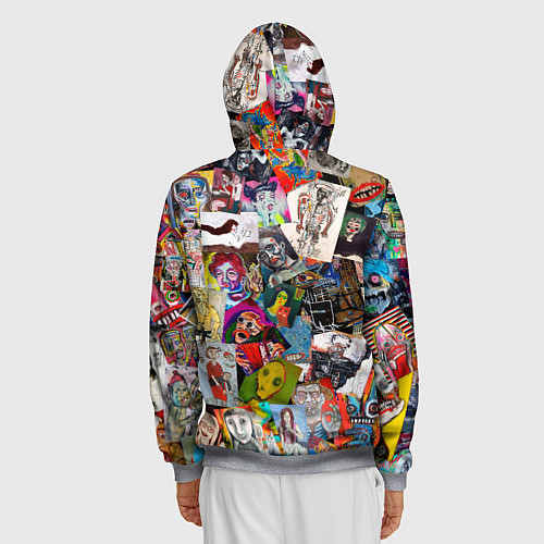Мужская толстовка на молнии Art Trash / 3D-Меланж – фото 4
