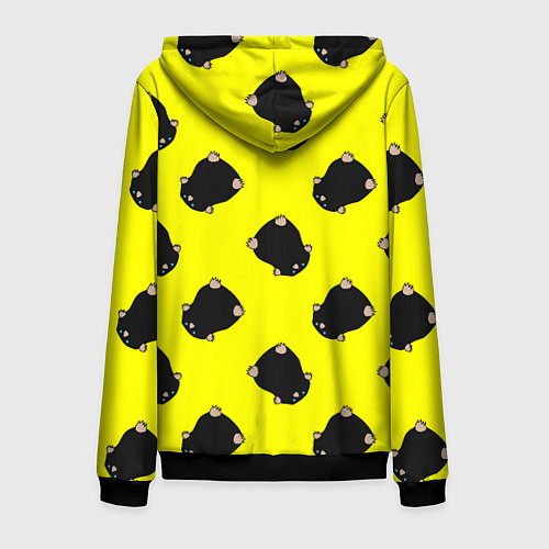 Мужская толстовка на молнии Кротовуха / 3D-Черный – фото 2