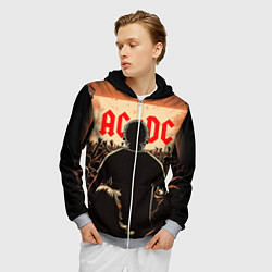 Толстовка 3D на молнии мужская На рок концерте, цвет: 3D-меланж — фото 2