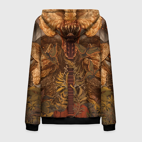 Мужская толстовка на молнии Джоэл и Элли - The Last of Us / 3D-Черный – фото 2