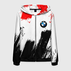 Толстовка 3D на молнии мужская BMW art, цвет: 3D-черный