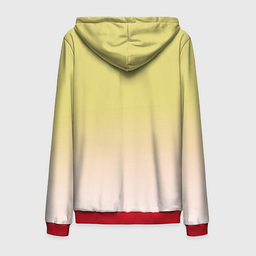 Мужская толстовка на молнии Цветовой градиент / 3D-Красный – фото 2