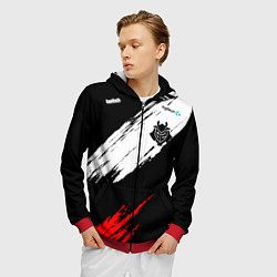 Толстовка 3D на молнии мужская G2 форма, цвет: 3D-красный — фото 2