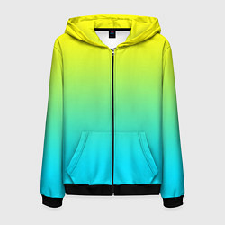 Мужская толстовка на молнии Светло-голубой градиент