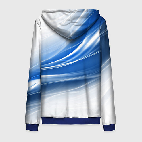 Мужская толстовка на молнии Ледяной поток ветра / 3D-Синий – фото 2