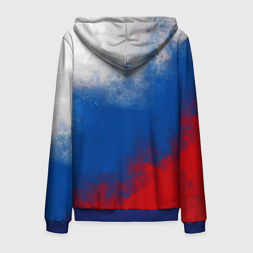Мужская толстовка на молнии Триколор градиент / 3D-Синий – фото 2