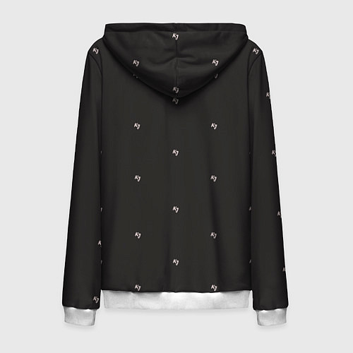 Мужская толстовка на молнии Бренд KJ - абстракция / 3D-Белый – фото 2