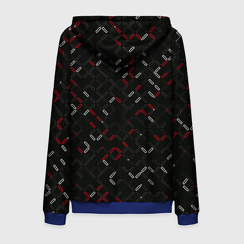 Мужская толстовка на молнии Текстурный узор / 3D-Синий – фото 2