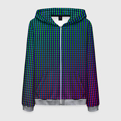 Толстовка 3D на молнии мужская Multicolored texture, цвет: 3D-меланж