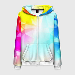Мужская толстовка на молнии Gradient colors geometry