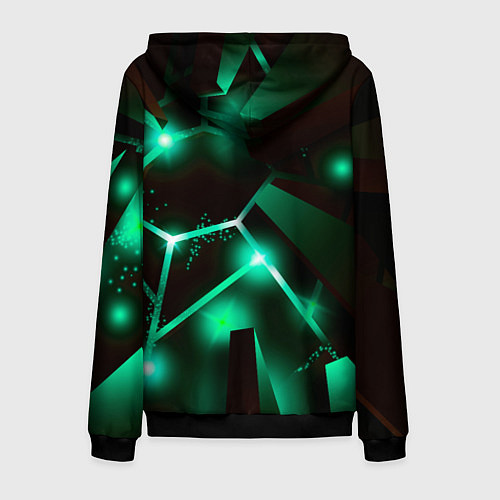 Мужская толстовка на молнии Quake разлом плит / 3D-Черный – фото 2