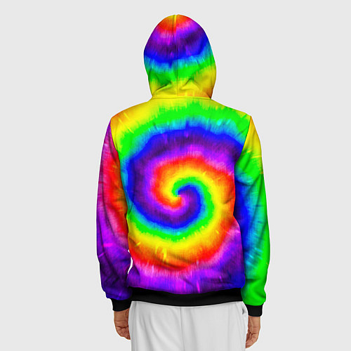 Мужская толстовка на молнии Тай-дай / 3D-Черный – фото 4