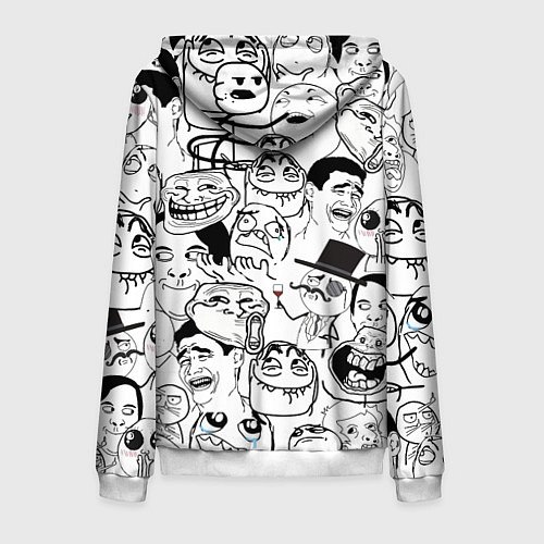 Мужская толстовка на молнии Сборник мемов / 3D-Белый – фото 2