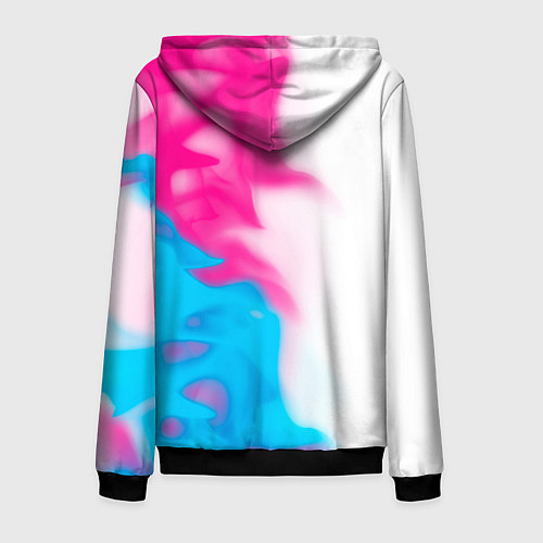 Мужская толстовка на молнии Mitsubishi neon gradient style: по-вертикали / 3D-Черный – фото 2