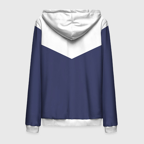 Мужская толстовка на молнии FIRM бело-синий / 3D-Белый – фото 2