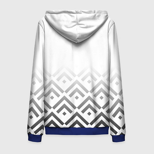 Мужская толстовка на молнии BMW m power - белый / 3D-Синий – фото 2