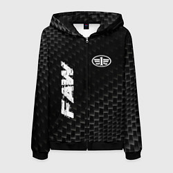 Мужская толстовка на молнии FAW карбоновый фон