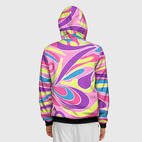 Мужская толстовка на молнии Barbie Totally Hair - ретро костюм / 3D-Черный – фото 4