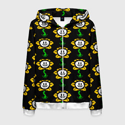 Мужская толстовка на молнии Undertale - flowey smile