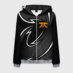 Толстовка 3D на молнии мужская Fnatic - white line, цвет: 3D-меланж