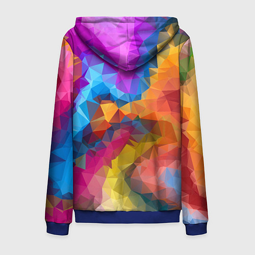 Мужская толстовка на молнии Super colors / 3D-Синий – фото 2