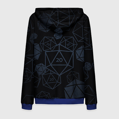 Мужская толстовка на молнии Подземелья и драконы dnd / 3D-Синий – фото 2