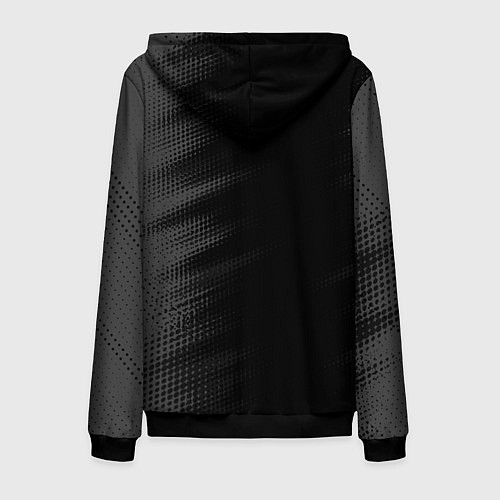 Мужская толстовка на молнии Cowboy Bebop glitch на темном фоне: по-вертикали / 3D-Черный – фото 2