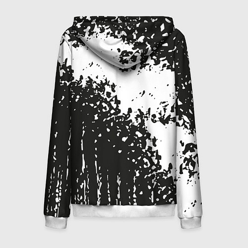 Мужская толстовка на молнии Лапа медведя / 3D-Белый – фото 2