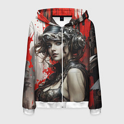 Толстовка 3D на молнии мужская Охотница за беглецами, цвет: 3D-белый