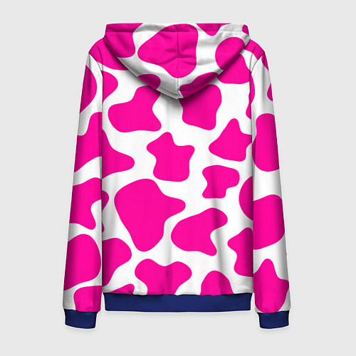 Мужская толстовка на молнии Животный паттерн - Барби / 3D-Синий – фото 2