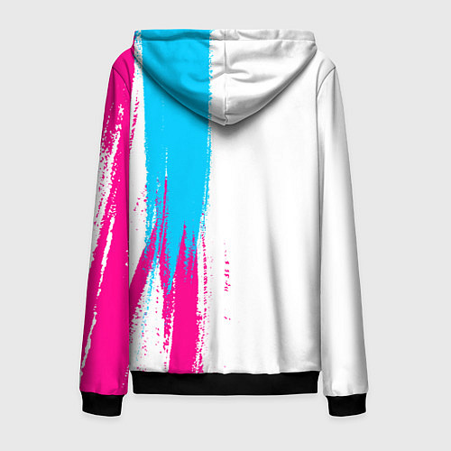 Мужская толстовка на молнии Citroen neon gradient style: по-вертикали / 3D-Черный – фото 2