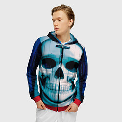 Толстовка 3D на молнии мужская Проклятие монахини, цвет: 3D-красный — фото 2