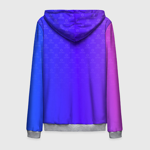 Мужская толстовка на молнии Astro pattern / 3D-Меланж – фото 2