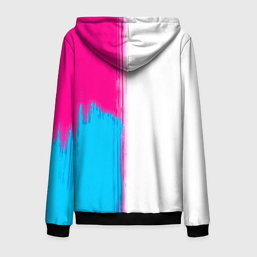 Мужская толстовка на молнии Marilyn Manson neon gradient style: по-вертикали / 3D-Черный – фото 2