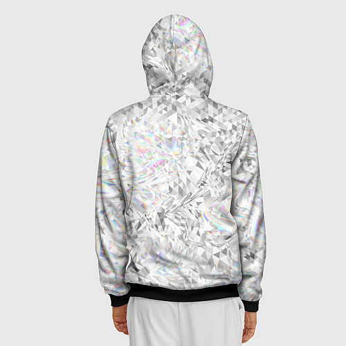 Мужская толстовка на молнии Бриллиант в воде / 3D-Черный – фото 4