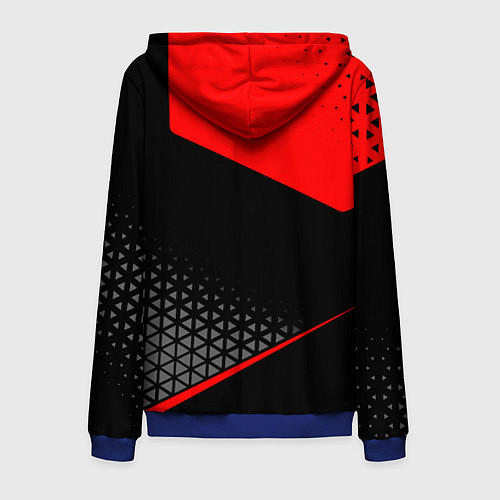 Мужская толстовка на молнии Lexus - red sportwear / 3D-Синий – фото 2