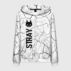 Толстовка 3D на молнии мужская Stray glitch на светлом фоне: по-вертикали, цвет: 3D-белый