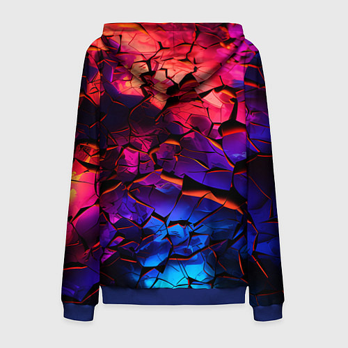 Мужская толстовка на молнии Светящаяся Земля / 3D-Синий – фото 2