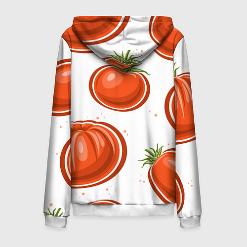 Мужская толстовка на молнии Помидорчики / 3D-Белый – фото 2
