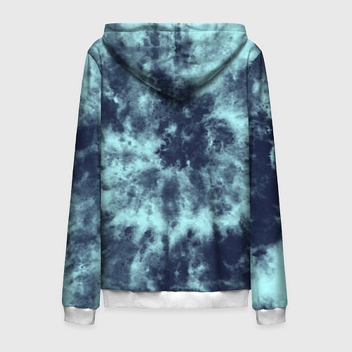 Мужская толстовка на молнии Tie-Dye дизайн / 3D-Белый – фото 2