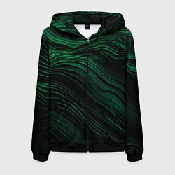 Мужская толстовка на молнии Dark green texture