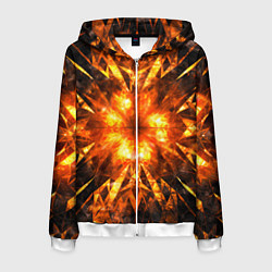 Мужская толстовка на молнии Fire abstract