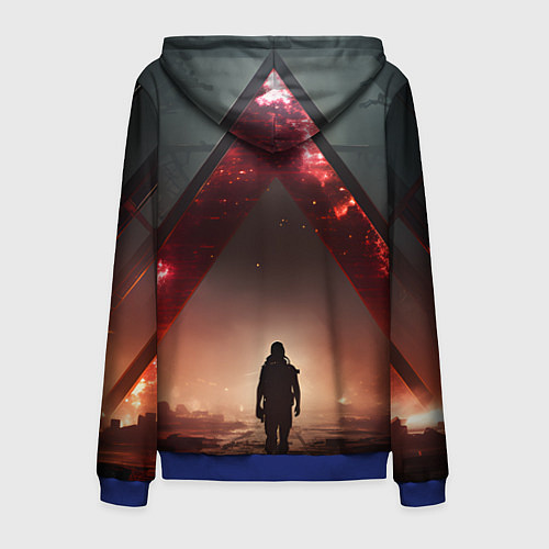 Мужская толстовка на молнии Арка / 3D-Синий – фото 2