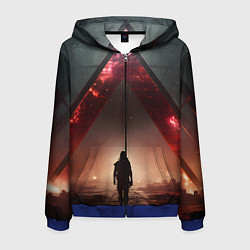Толстовка 3D на молнии мужская Арка, цвет: 3D-синий